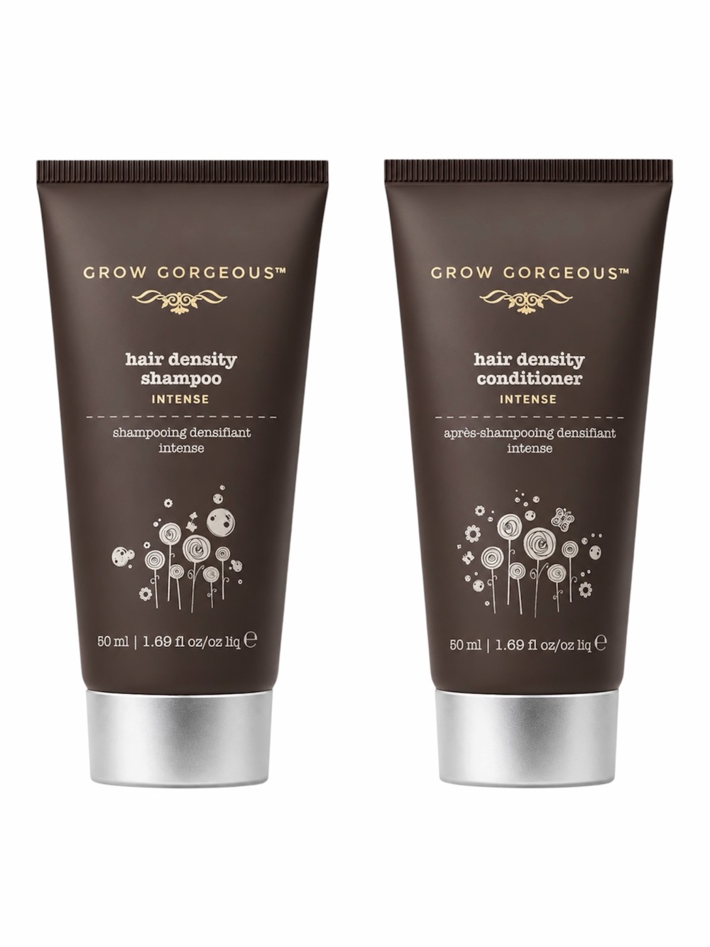 GROW GORGEOUS HAIR DENSITY SHAMPOO & CONDITIONER 50ML X2 - BRAND NEW